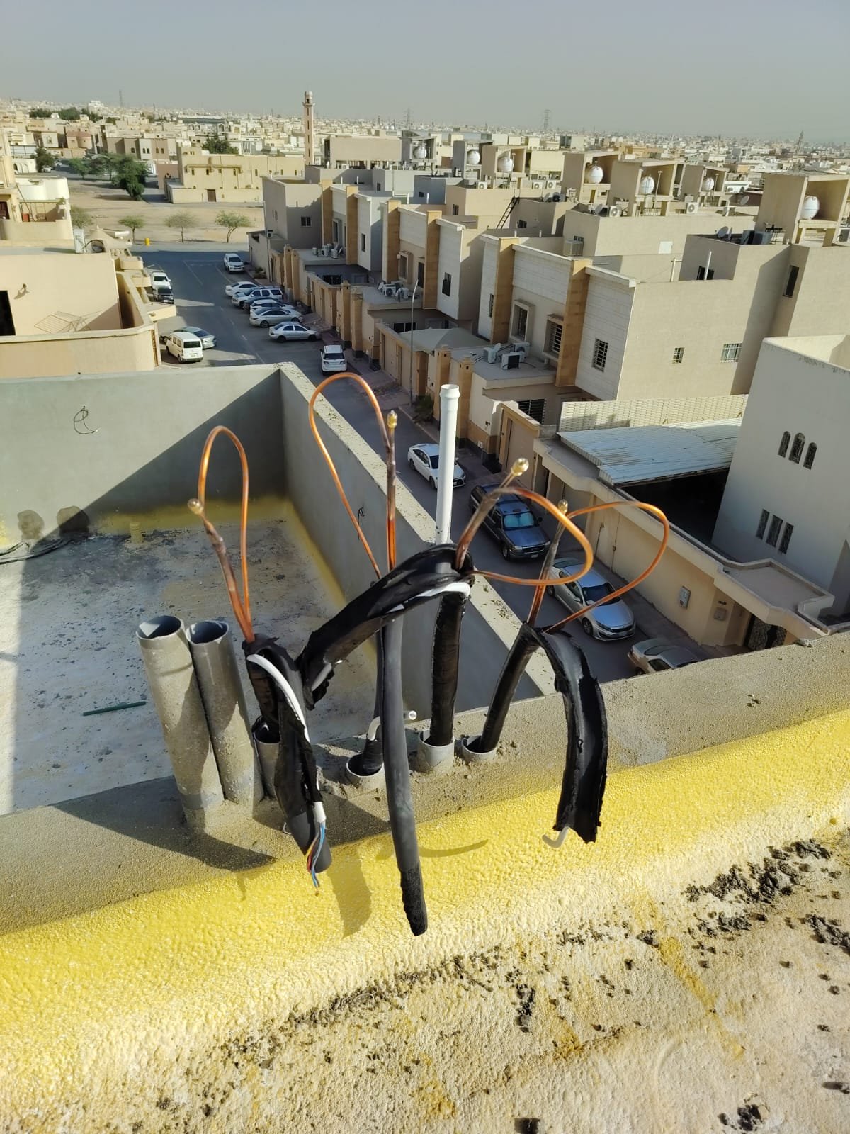 خطوط نحاس أسطح الفلل بالرياض